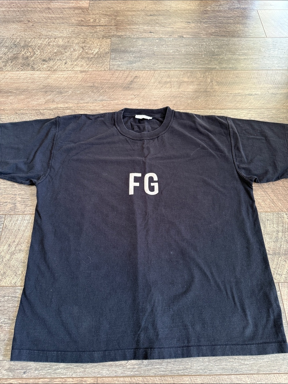 Fear of God Black FG Logo Short Sleeve Tee
